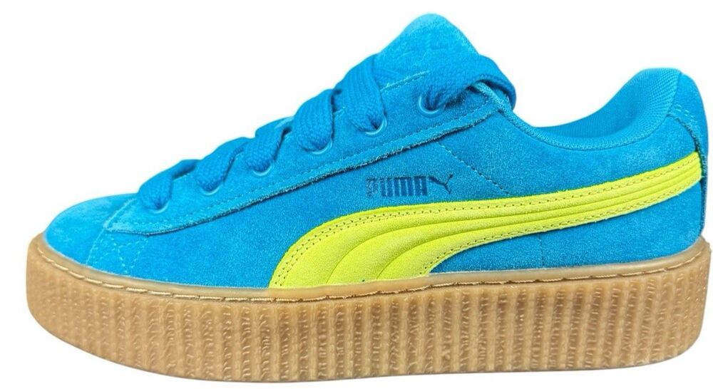 Puma Fenty Size 8 Sneaker Shoes Suede Creeper Phatty Platform Rihanna Blue New
